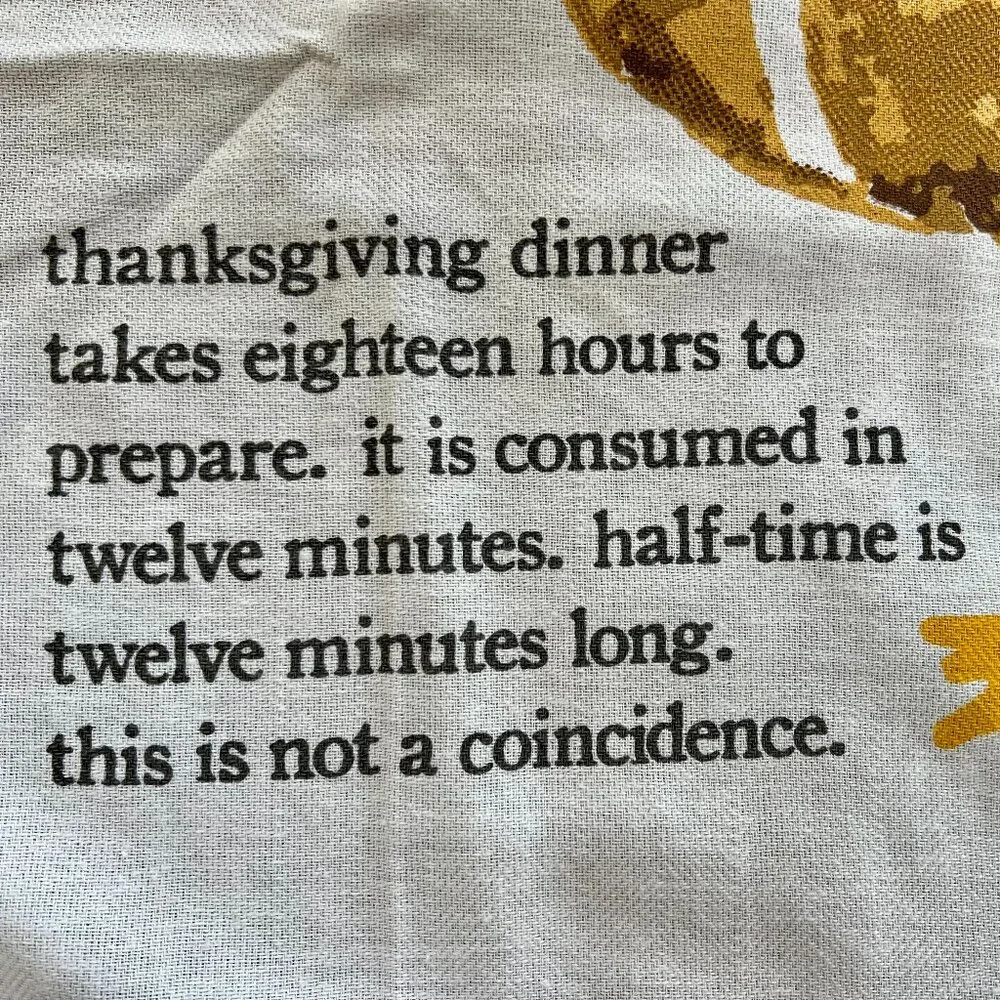 Thanksgiving Dinner Mud Pie Dish Towel